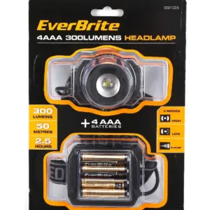 LINTERNA DE CABEZA 300 LUMEN  50 MTS. (E021035)