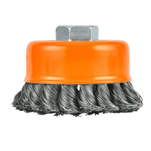 GRATA COPA CONICA ACERO TRENZADO 3" M14X