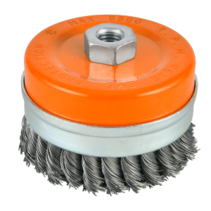 GRATA COPA CONICA ACERO TRENZADO 4" M14X2