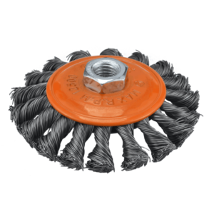 GRATA COPA PLANA ACERO TRENZADO 4" M14X2