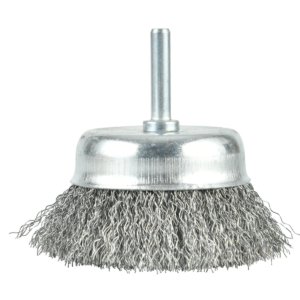 GRATA COPA CONICA ACERO ONDULADO 3" C/VASTAGO