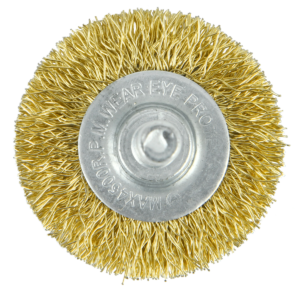 GRATA CIRCULAR ACERO ONDULADO 1 1/2" C/VASTAGO