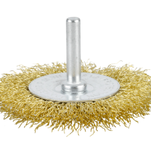 GRATA CIRCULAR ACERO ONDULADO 2 1/2" C/VASTAGO