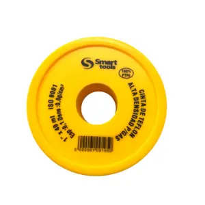 TEFLON (ROLLO) 1" X 40 MT AMARILLO P/GAS