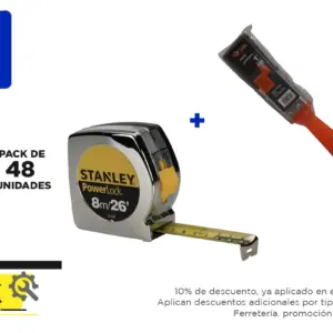 Pack 48 unidades, HUINCHA 8.0 MTS. X 1" (33-428S/HT) + Brocha
