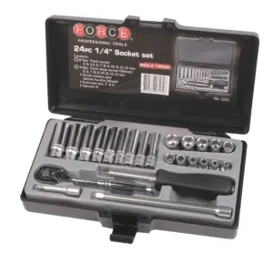 JGO. DADOS []1/4" 24 PZ., M/M., HEXAGONAL (2253)