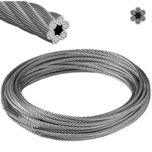CABLE ACERO GALV.(MT) 6X19X19 MM. (6X19X19)