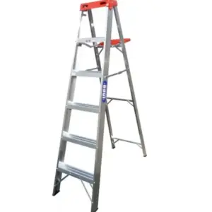ESCALERA TIJERA ALUM.1,83 MT, 6 PEL.ROJA(206)