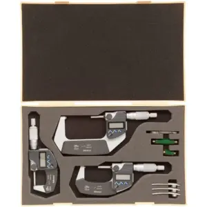 JGO. MICROMETRO EXT.DIG.,4 PZS.PUL./ MM. (293-961)