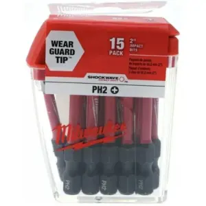 KIT PUNTAS ATORNILLADOR IMPACTO PH2X50MM 15 PIEZAS (48-32-5004)