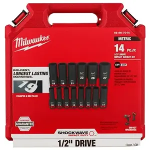 JGO DADOS IMPACTO LARGO 1/2"[] HEXAG. 14 PIEZAS 10-27MM (49-66-7014)