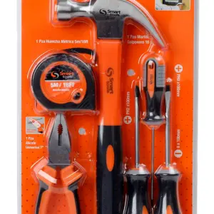 JGO. HERRAMIENTAS 6 PZS. C/HUINCHA METRICA