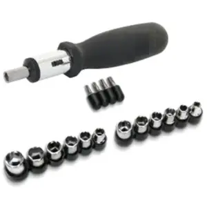 JGO. DADOS []1/4" 17 PZAS. Y DESTOR. (VI-01302)