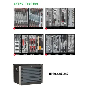 MUEBLE 5 GAVETAS, 247 HERRAMIENTAS (10225-247)