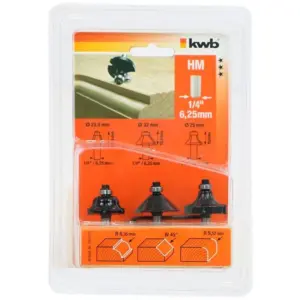 KIT DE FRESAS MOLDURAS 1/4" (49757020)