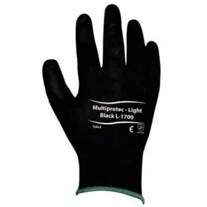PAR GUANTES MUTIFLEX PALMA PU NEGRO (L-1700)