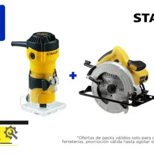 KIT SIERRA SC16 1600W 7.1/4"+REBAJADORA 1/4"550W