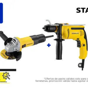 KIT TALADRO SDH600 W 1/2"+ESMERIL ANG.SG6115 620W